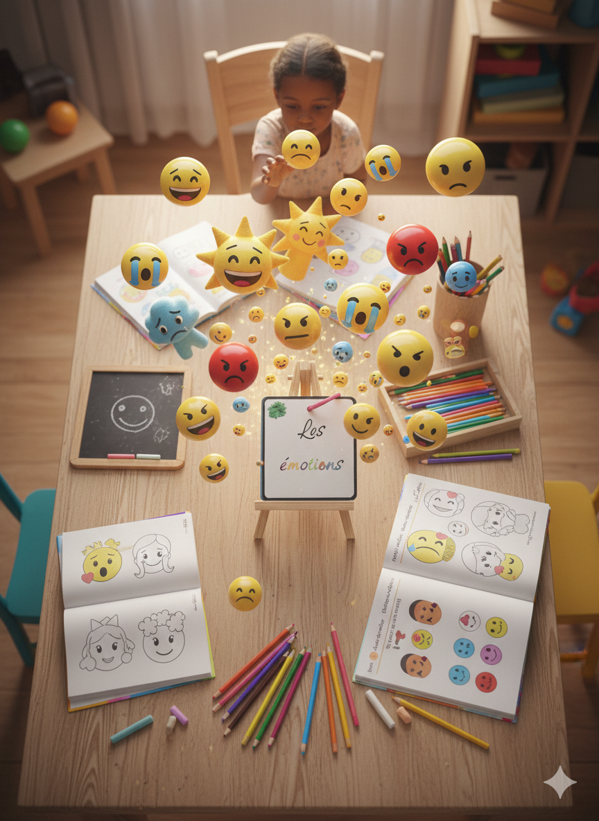 Trousseau émotions recto verso emoji sensations corporelles reconnaissance régulation TDAH TSA Dys inclusion ULIS