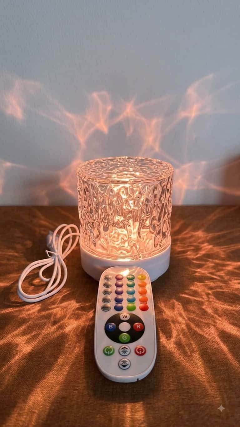 Lampe Sphérique Ronde Motif Vague projecteur ambiance apaisante TSA TDAH