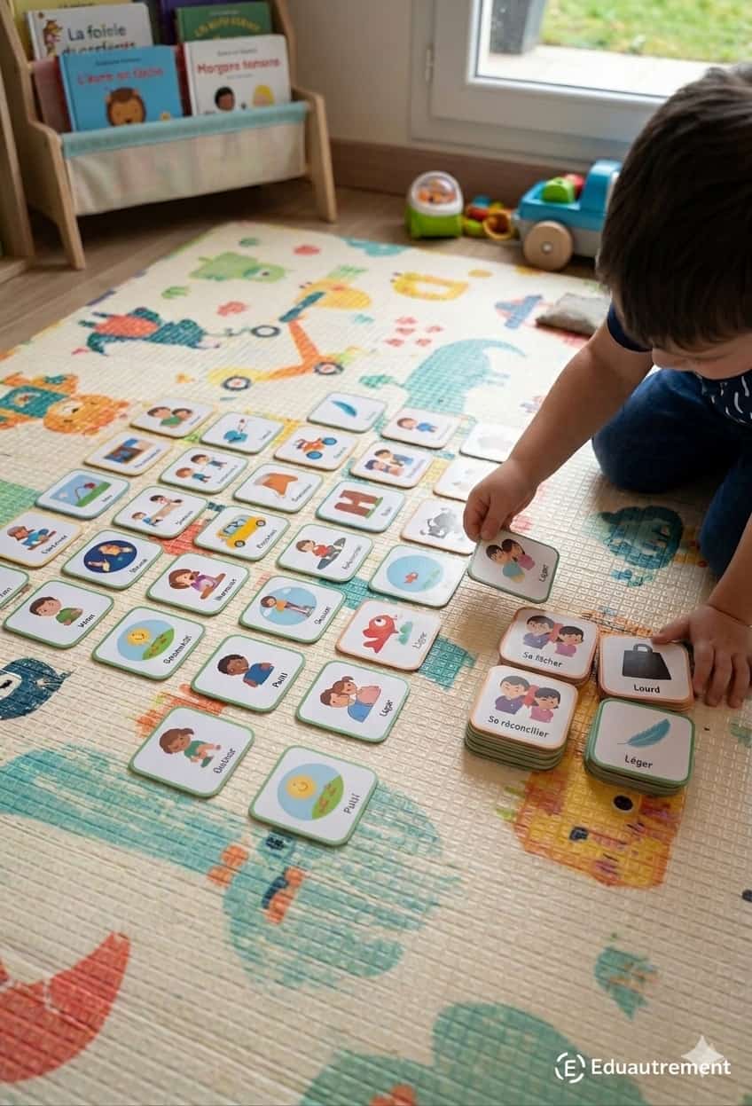 Memory Contrario contraires antonymes vocabulaire opposés TDAH TSA Dys inclusion ULIS collège
