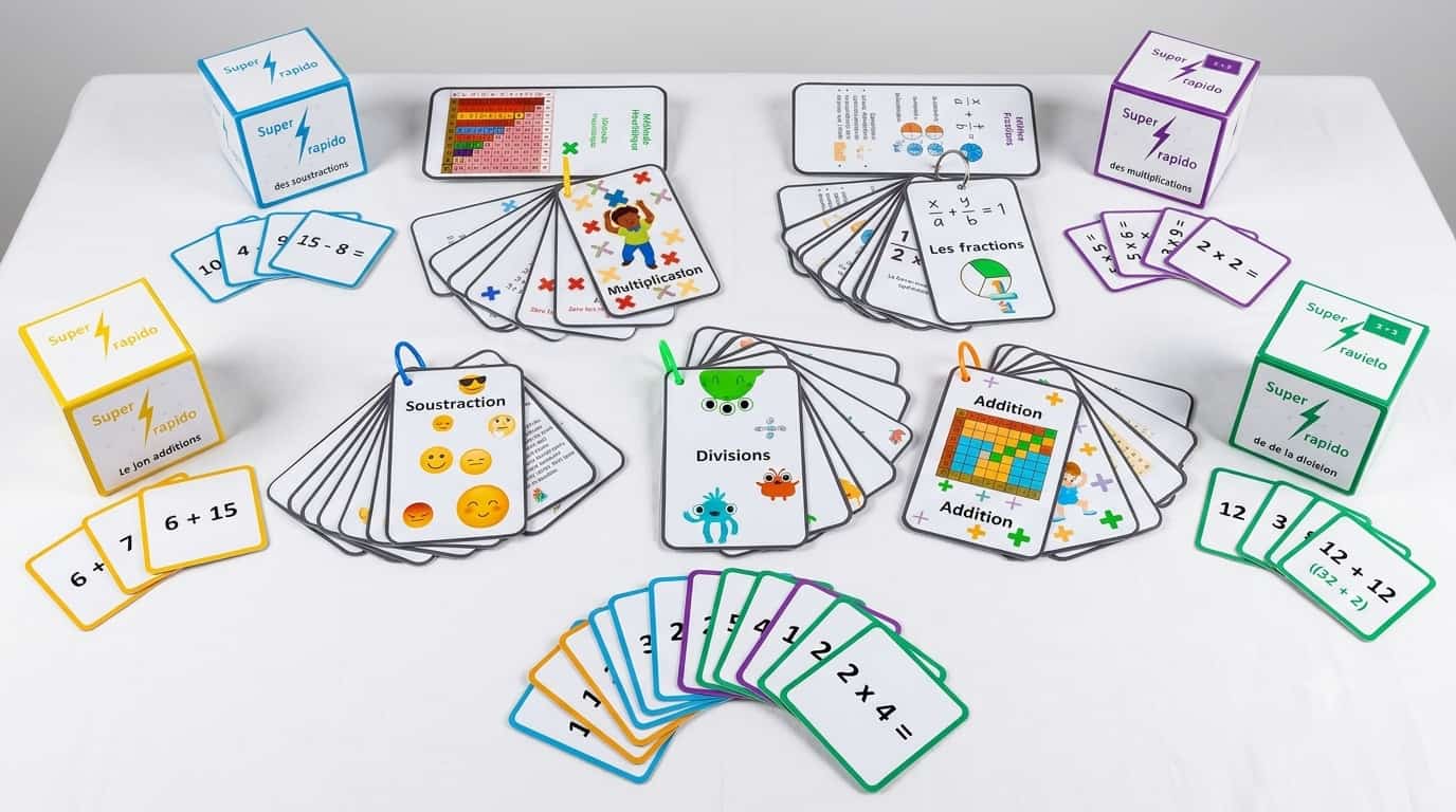 Pack 1 Mathématiques Globales Version Grands CP à CM2 – trousseaux opérations calcul mental Super Rapido Maths dyscalculie apprentissage additions multiplications divisions fractions TSA Dys ULIS