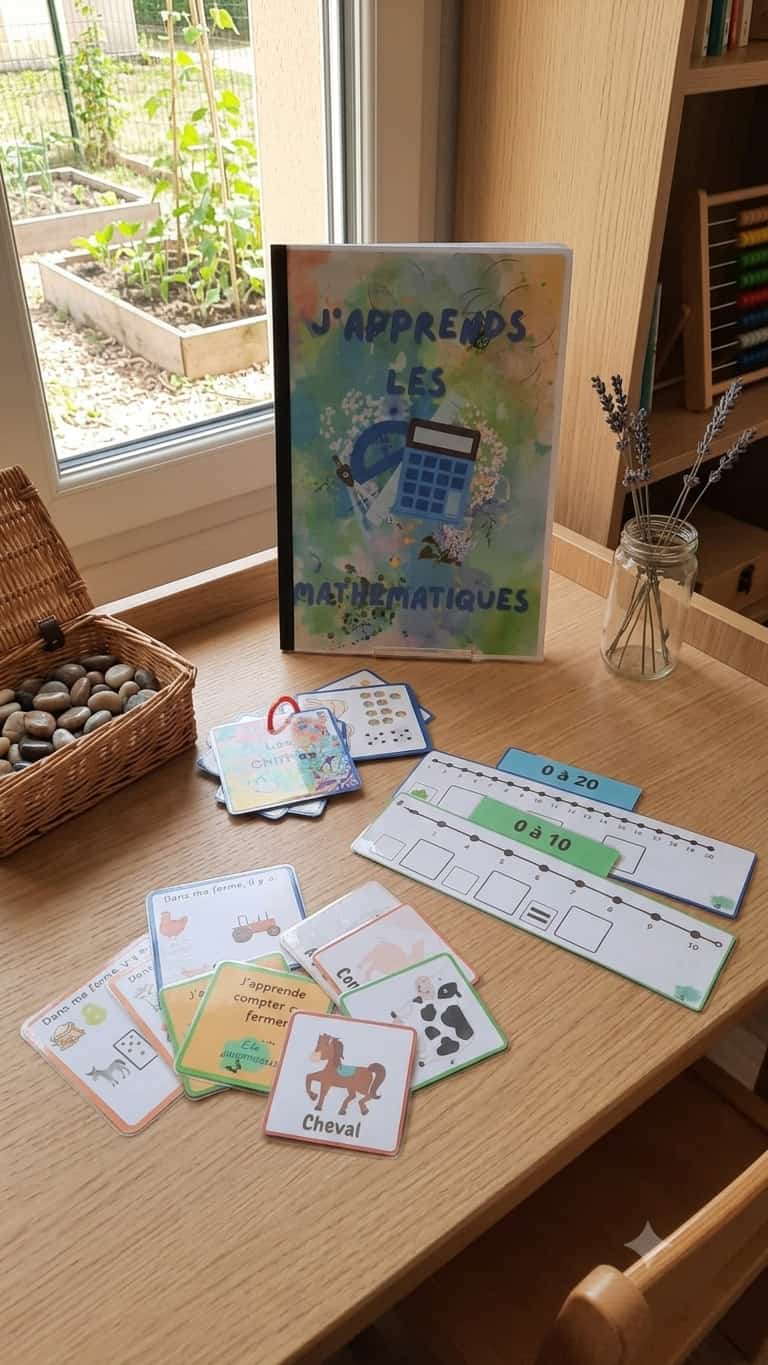 Pack 1 Mathématiques Globales Maternelle CP – matériel pédagogique dyscalculie apprentissage numération dénombrement frise numérique jeu ferme trousseaux chiffres TSA Dys inclusion ULIS AESH