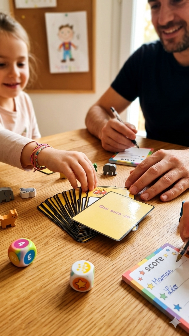 Jeu de cartes Qui suis-je avec logo ampoule pour la culture générale