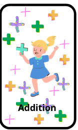 Trousseau de cartes d'addition simple